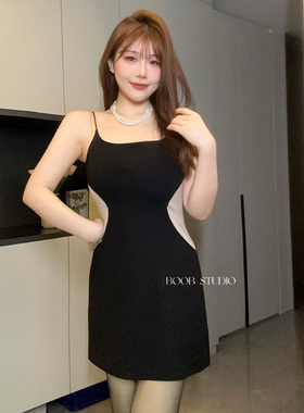 【捡漏款】微胖大码显瘦时尚百搭设计感连衣裙B124Q00967