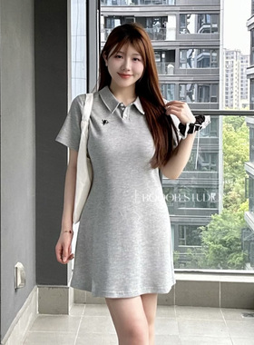 【现货款】“石英花”微胖大码显瘦时尚收腰连衣裙B124Q04712