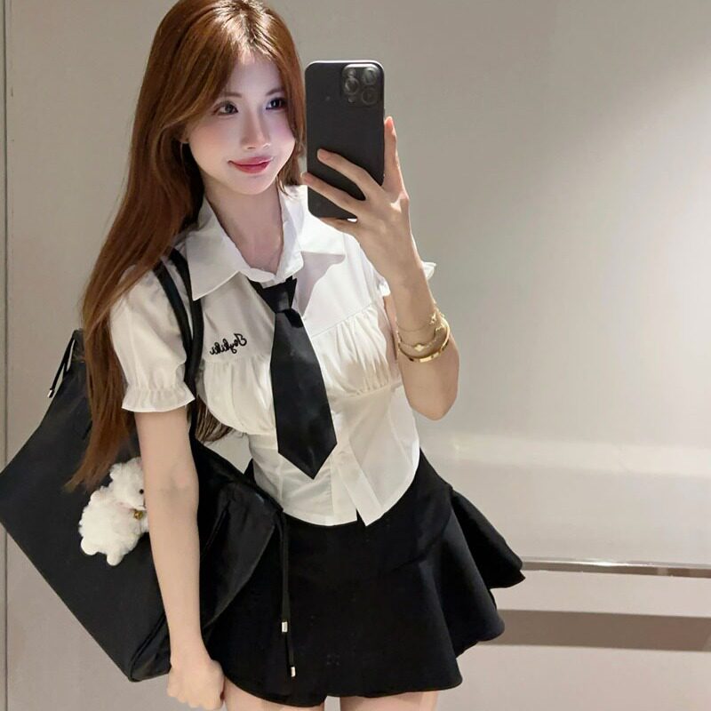 学院风jk制服2025甜辣上衣衬衣