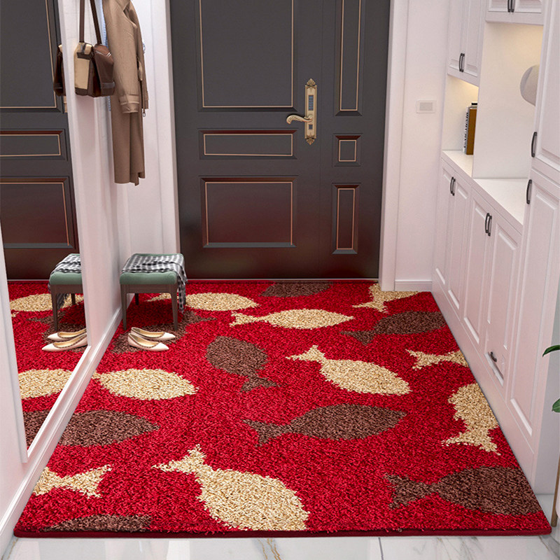 支持定制加厚毛绒地毯玄关地垫入户门垫进门脚垫耐脏耐磨吸水防滑