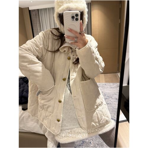 原创正版花边领丝绒棉衣