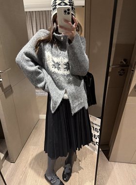 FILLE｜费尔岛高领毛衣 复古氛围圣诞新年松弛感慵懒羊毛针织外套