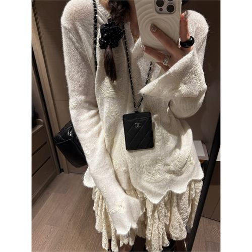 韩系甜美氛围感羊毛马海毛针织衫