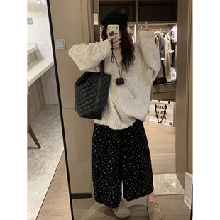 FILLE｜立体蝴蝶结毛衣 重工韩系甜美氛围松弛感慵懒保暖针织上衣