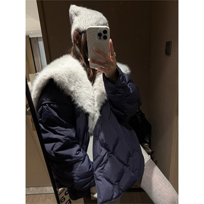 原创正版大翻领羽绒服外套