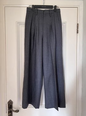 22秋冬重磅品质全羊毛休闲阔腿西装长裤