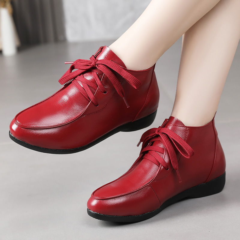 平底女鞋休闲软底真皮