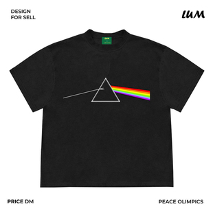 Vinland文蘭！Pinkfloyd平克·弗洛伊德摇滚乐队月之暗面短袖T恤