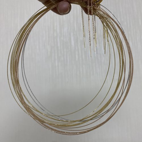 18k金日本工艺项圈满天星可调节