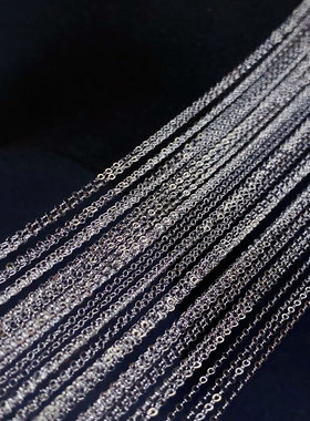 经典铂金o字项链PT900女款百搭锁骨链万能调节结实不易断精致进口