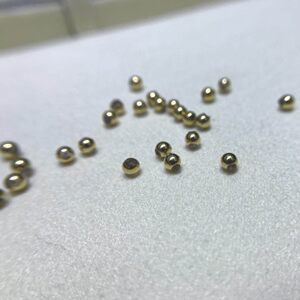 锦鸿珠宝18K金珠子光珠间隔珠固定珠定位路路通散珠3mm小金珠diy配件