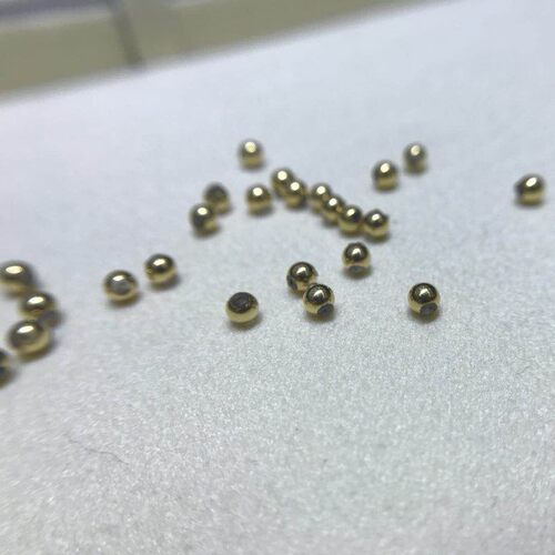 18k间隔珠固定路路通3mm小金