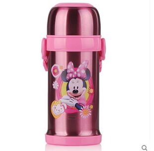 正品授权包邮600ml 芭比保温杯不锈钢儿童超长时间保温水壶3406