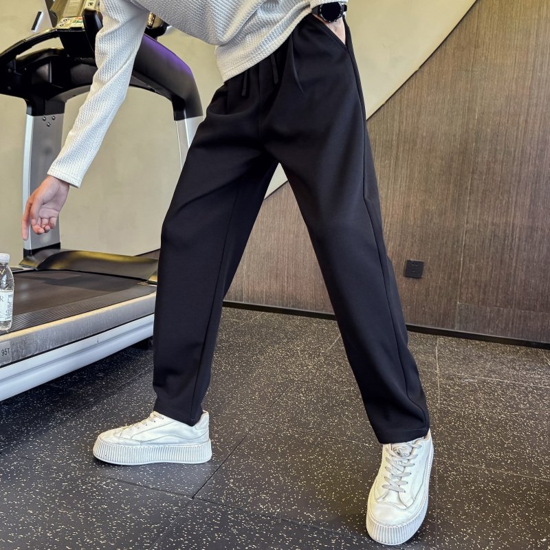 高级感简约直筒裤男款宽松卫裤潮牌运动裤2025新款春秋季休闲裤子