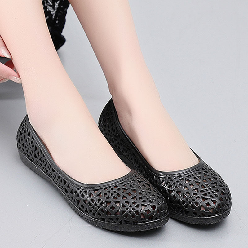 室外居家居海边旅游平底透气办公室工作洞洞塑胶凉鞋女夏中年老年,女鞋,洞洞鞋,淘宝优惠券,粉丝福利购,淘宝优惠卷