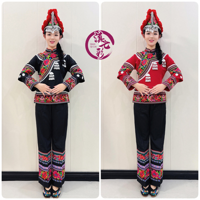 双层袖蝴蝶铃铛女装单衣黑色裤子