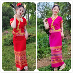 滇七彩泰国女装 傣裹裙筒裙套装傣族服饰 西双版纳泼水节漂亮傣装