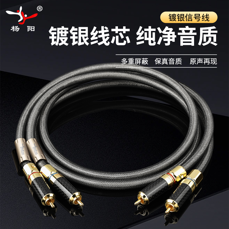 杨阳yyaudio纯铜镀银音频线莲花