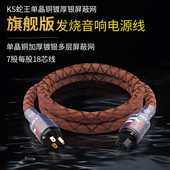 香港KING 单晶铜镀银发烧CD机功放胆机HiFi音响美标电源线 SNAKE