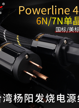 台湾杨阳400纯铜美标/国标发烧级电源线CD机胆机功放电源连接线