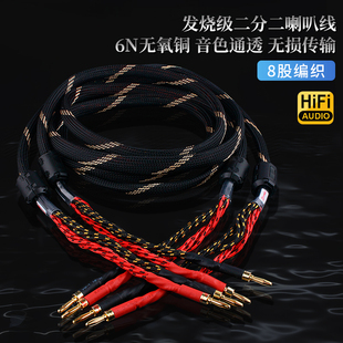 杨阳HiFi音箱线发烧级6N无氧铜喇叭线专业音响线香蕉头中置环绕线