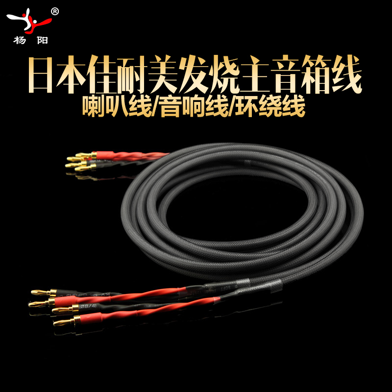 日本原产佳耐美4S8发烧主音箱线HIFI音响线材喇叭线香蕉头 针Y插