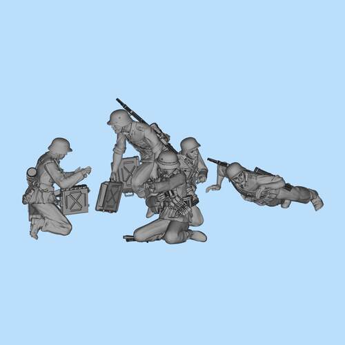 1/72 1/87 1/6 1/16 1/48 二战德国 pak40 36 37炮兵 送弹药箱