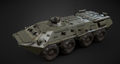 废弃的苏联BTR-80模型电子图纸