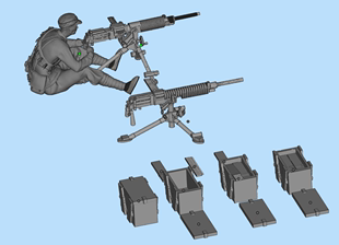 八路军打鬼子 树脂模型 重机枪 92式 九二式