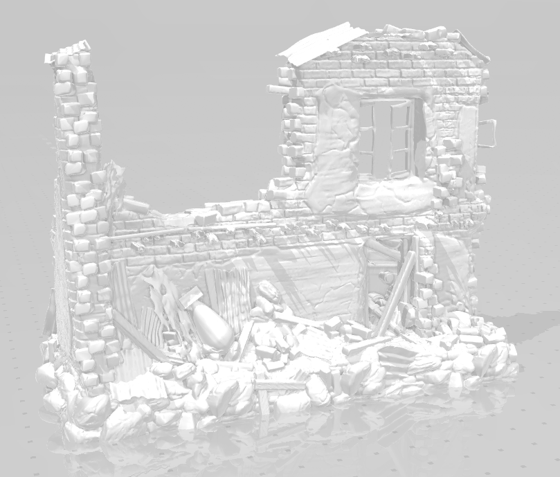 1/48坦克废墟场景树脂场景模型3D打印二战场景列宁格勒德国入侵