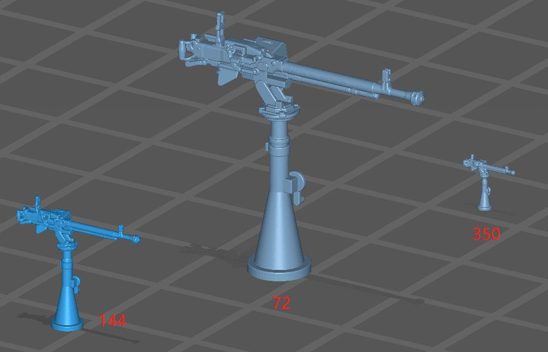 德什卡重机枪dshk 海军型  场景配件 3d打印1/87 72 30 32 16 18