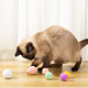猫咪玩具静音球毛绒弹力球猫玩具球自嗨解闷耐咬逗猫磨牙啃咬洁球