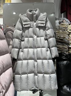 连帽轻奢95白鸭绒羽绒服 气质收腰显瘦女长款 2025冬季 慕姿678时尚