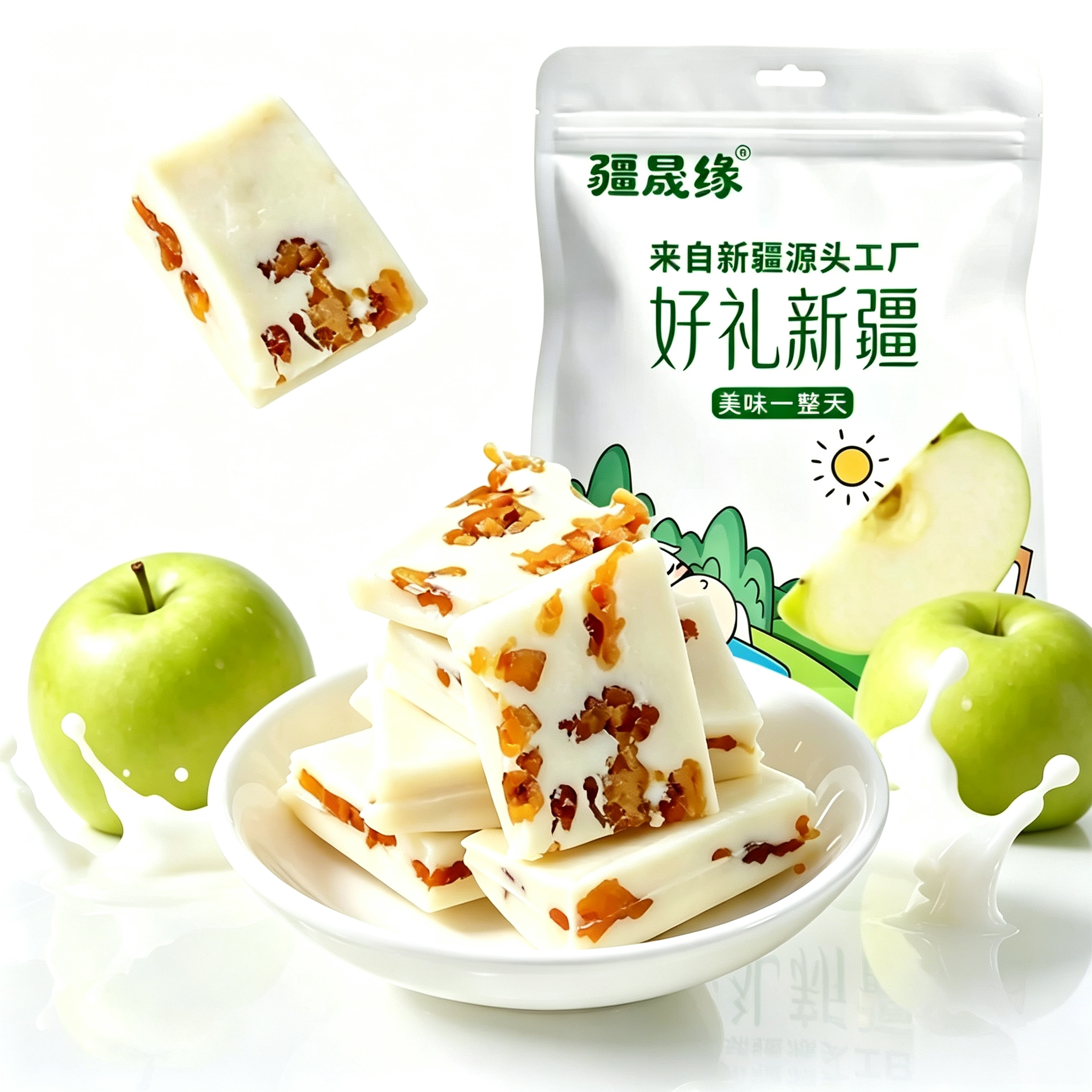 新疆特产疆晟缘苹果奶派奶疙瘩酸甜独立包装小吃追剧零食伴手礼