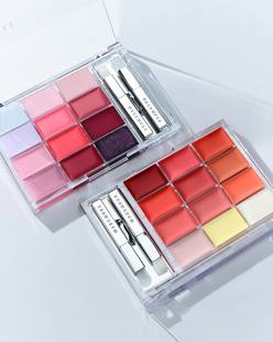 调出专属唇色 韩国Wakemake/唯可魅十二色唇彩盘滋润唇釉DIY调色