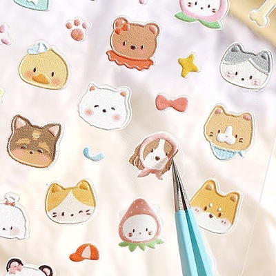 可爱MINI浮雕DIY手帐装饰贴纸