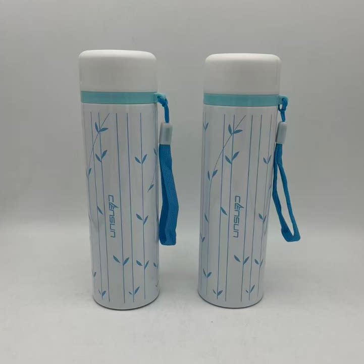 先行304不锈钢真空保温女士杯拎手直饮杯便携美女杯休闲杯350mL