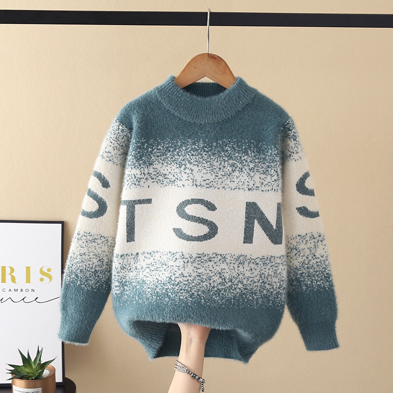 男童水貂绒毛衣2025新款