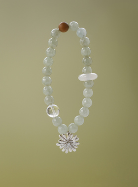 软语古典老山檀纯银手链女