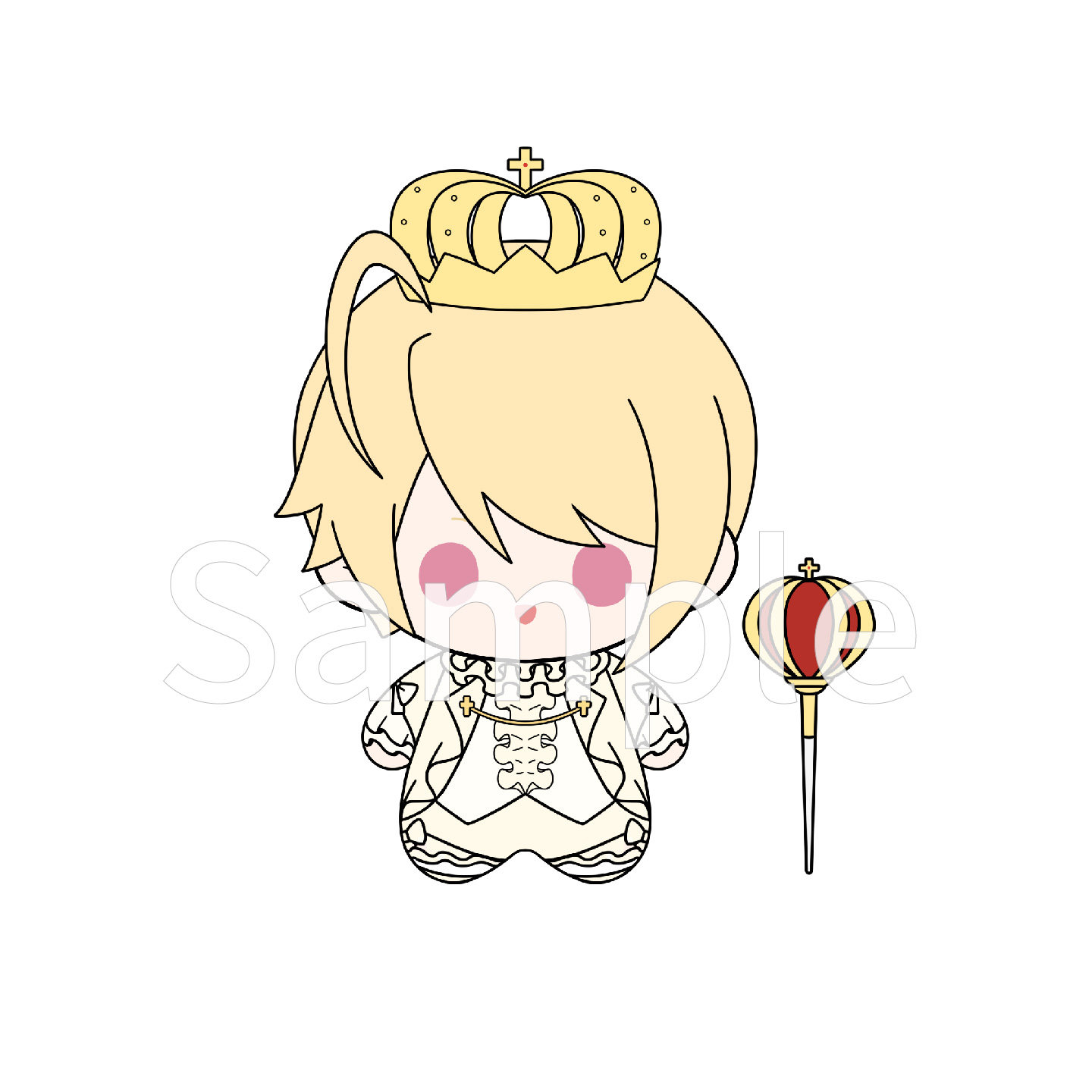 thumbnail for Balloon warm star spot guardian sweetheart co-branded little Q doll 10cm Yameng Gebei Weishi peripherals