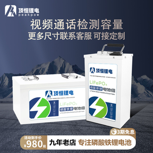 顶恒电动车锂电池48V60V72V磷酸铁锂外卖快递专用三轮车电瓶定制