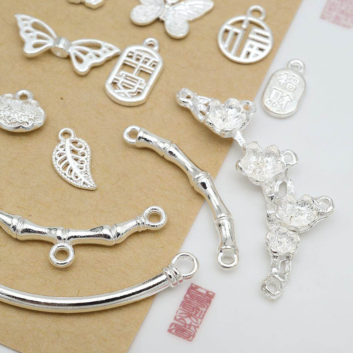 古装莲花梅花花枝合金饰品手链半