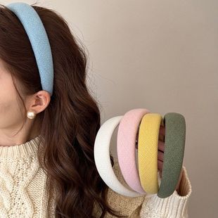 秋冬发箍鹅黄百搭女发带头箍小清新式布艺天顶百搭高颅柠檬草发饰