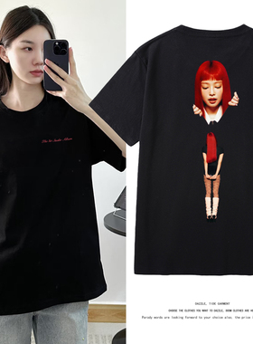 金智妮Jennie同款专辑ruby短袖T恤女纯棉周边半袖体恤夏季上衣服