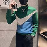社会小伙毛衣男抗起球高级感修身针织打底衫B323-M49A-P78控108，男装T恤，星座301C（原B323）