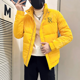 社会小伙棉衣男立领亮面修身刺绣棉服B323-MY01-P108控148，男装棉衣，星座301C（原B323）