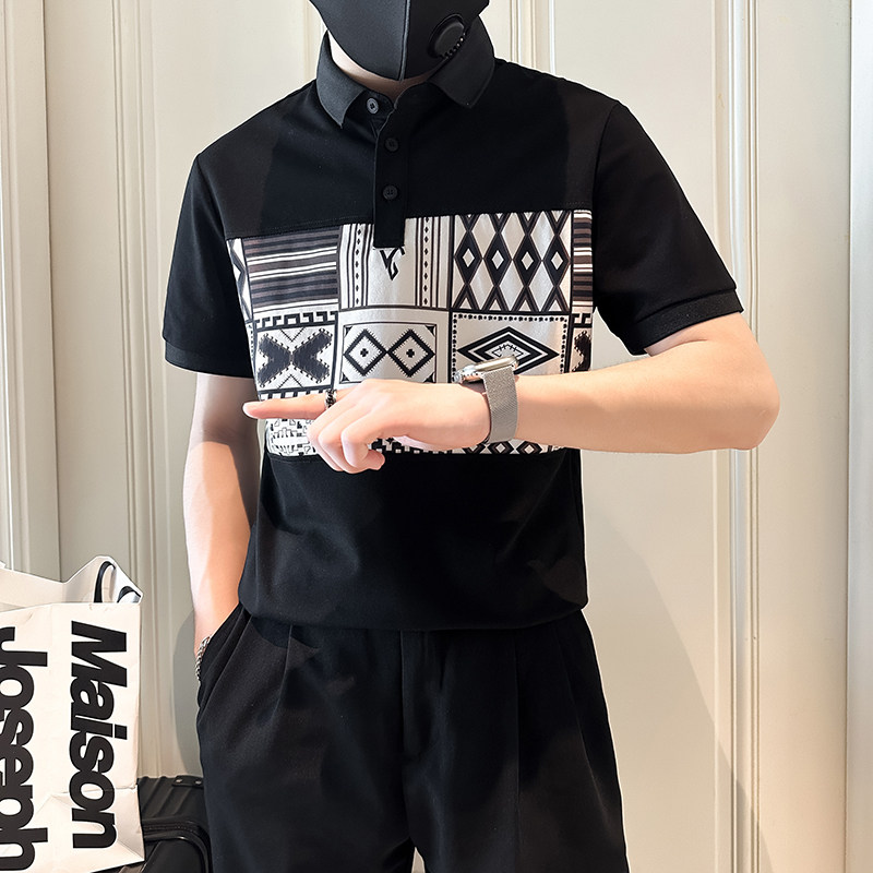B323-PL20-P55控75短袖男POLO衫社会小伙店主风夏季新款高级感,男装Polo衫,星座301C（原B323）