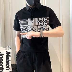 B323-PL20-P55控75短袖男POLO衫社会小伙店主风夏季新款高级感图片