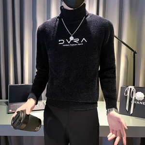 社会小伙毛衣男潮牌2023新款高领毛绒高级感打底衫 M30-特P58控79图片