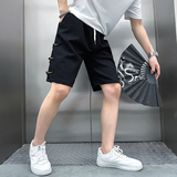 B323-DK11-P48控68社会小伙休闲短裤店主风男风流行五分裤，男装牛仔裤，星座301C（原B323）